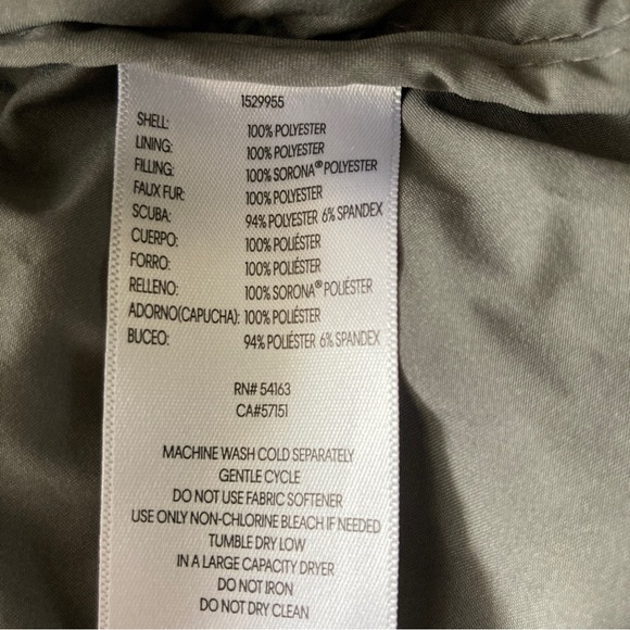 DKNY Womens Hooded Parka Puffer Jacket Small Grey NWT - Picture 10 of 15